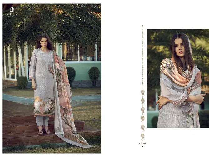 Lavender By Aiqa Fancy Work Muslin Printed Salwar Kameez Wholesale Shop In Surat